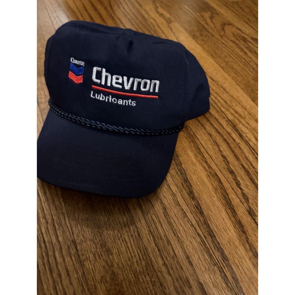 Vintage Chevron Hat Bundle Tropical Floral & Navy Lubricants Snapback Caps 2pc - Picture 2 of 4